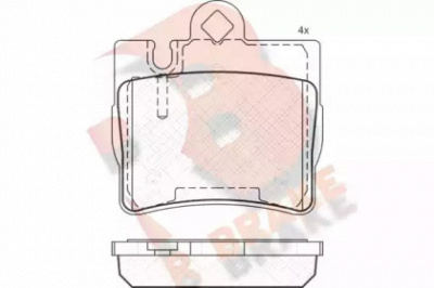 R BRAKE rb1390 -  Комплект тормозных колодок, дисковый тормоз